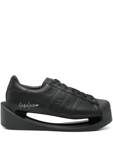 Δερμάτινα sneakers Y-3 με πλατφόρμα μαύρο