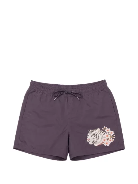 Slip de baie Melt cu imagine cu dungi de tigru cu cordon violet