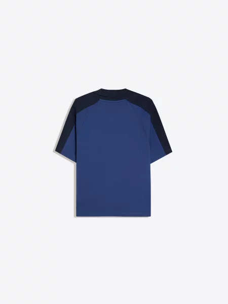 Bershka Tričko námornícka / nebesky / tmavomodrá modrá