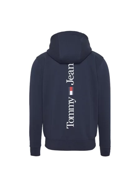 Bluza rozpinana o kroju regular fit z kapturem Tommy Hilfiger niebieska
