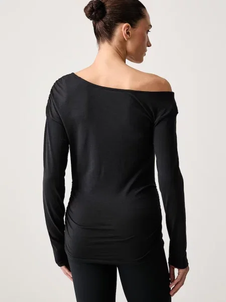 Nike longsleeve treningowy z bawełną One Relaxed czarna