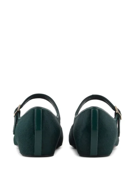 Balerini Giorgio Armani din piele verde