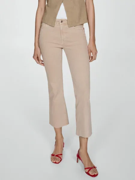 MANGO Прямі джинси Світло-рожевий рожеві