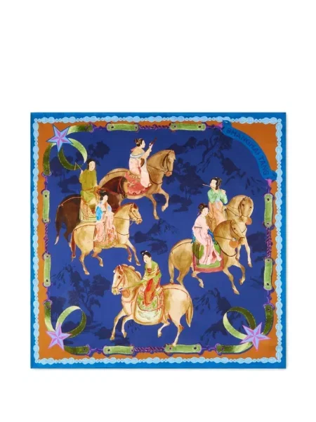 Svileni šal Shanghai Tang plava