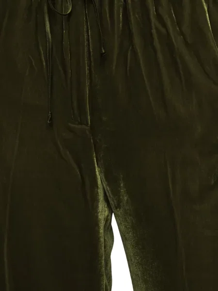 Pantaloni Forte_forte de catifea cu cordon verde