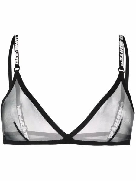 Sutien Off-white plasă alb