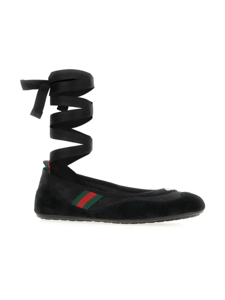 Balerinki Gucci zamszowe czarne