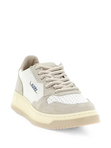 Sneakerși Autry din piele de căprioară alb
