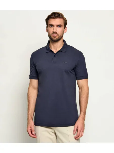 Tricou polo Boss Green verde