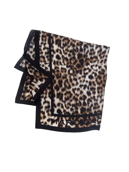 Jedwabna szal Marc Jacobs brązowa