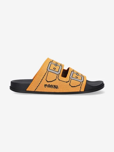 Marni papuci Sandal barbati portocaliu negru