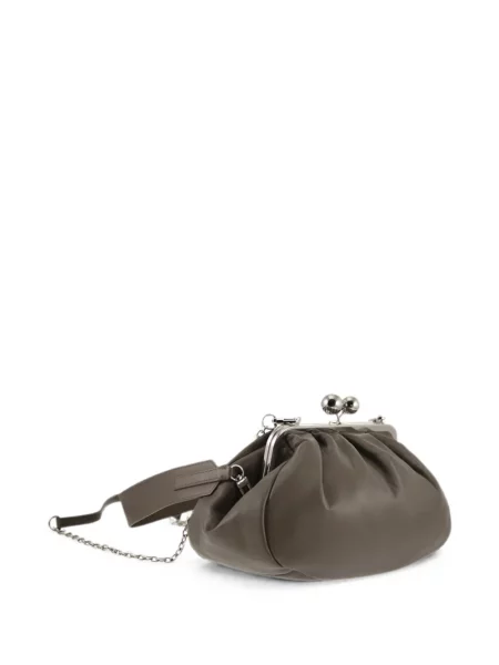 Geantă shopper Weekend Max Mara din piele gri
