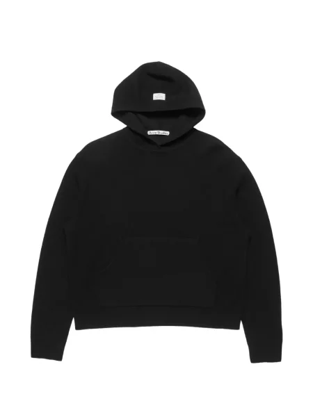 Hanorac cu glugă Acne Studios din cașmir negru
