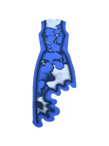 Sukienka midi Ph5 do kolan garniturowa niebieska