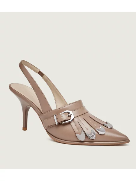 Pinko De piele pantofi Lady 04 bej