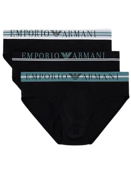 Majtki Emporio Armani z paskiem czarne