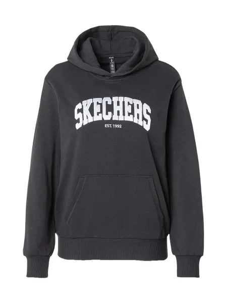SKECHERS Sweater majica crna bijela