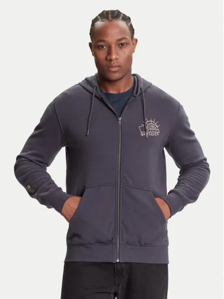 Hanorac cu glugă Quiksilver albastru