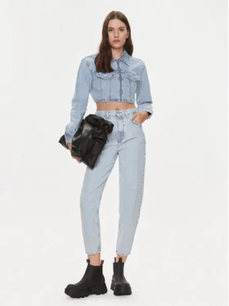 Tommy Jeans Jeansová bunda modrá