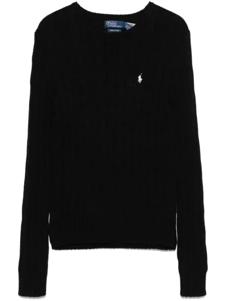 Суичър с качулка Polo Ralph Lauren бродиран черно