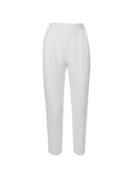 Pantaloni Max Mara din crep alb