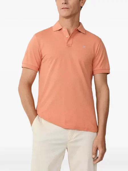 Tricou polo Hackett cu autograf portocaliu