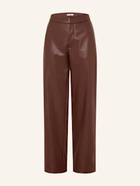 Gauchere Spodnie Marlena Z Imitacji Skóry braun brązowe