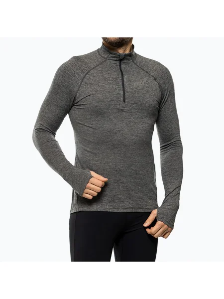 Olcsóbban. Férfi Train Elite Mid Half Zip futó melegítőfelső sötétszürke. Méret: S szürke