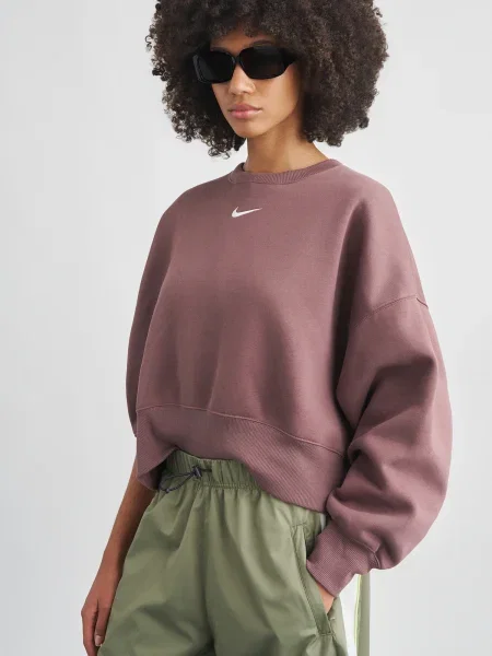 Nike Sportswear Mikina Phoenix Fleece ružová biela