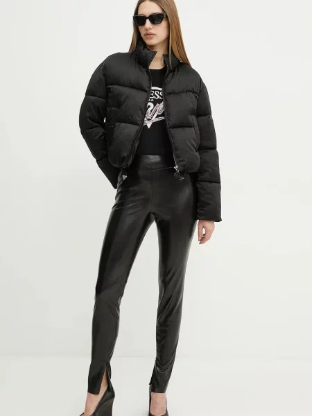 Guess spodnie PRESCILLA dopasowane high waist czarny