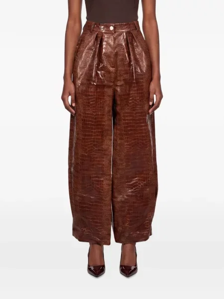 Pantaloni Rowen Rose cu talie înaltă roz