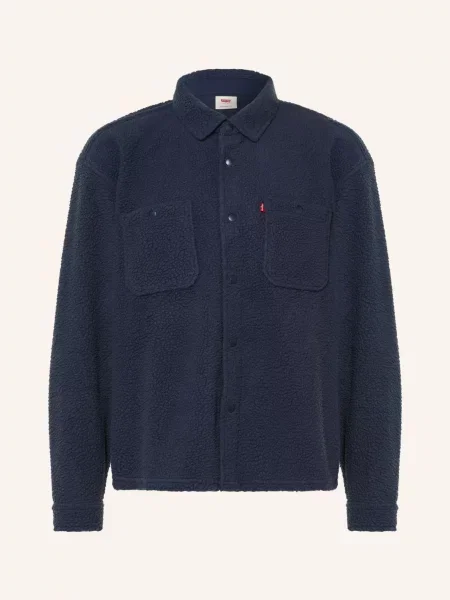 Levi's® Svrchní Košile Z Plyšové Kožešiny Sherpa Soft Worker tmavě modrá