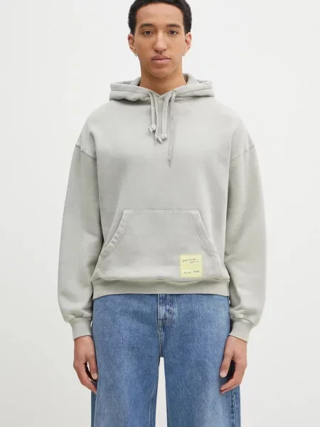 Dukserica Axel Arigato Patch Washed Hoodie za muškarce s kapuljačom bez uzorka zelena