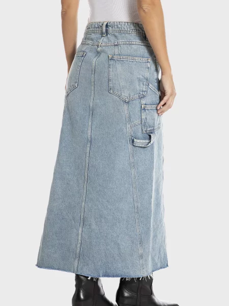 Джинсова спідниця Replay блакитна