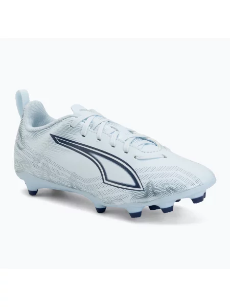 Încălțăminte de fotbal pentru copii PUMA Ultra 6 Play FG/AG Jr icy blue/puma white/blue jewel alb