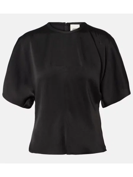 Top Isabel Marant din satin negru