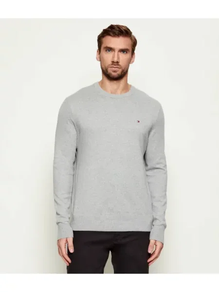 Tommy Hilfiger Pulover cu adaos de cașmir gri