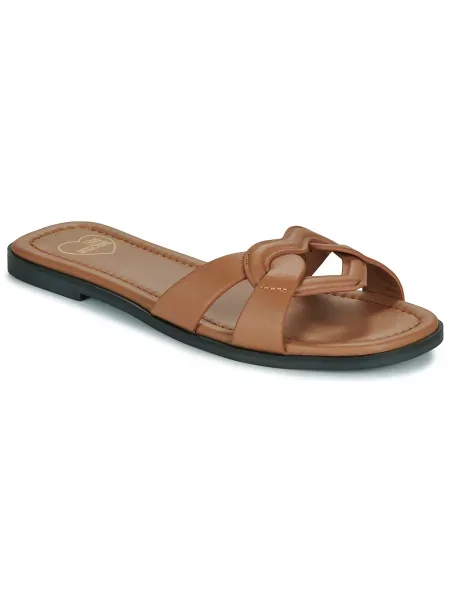 Pantofi Love Moschino cu motiv cu inimi maro