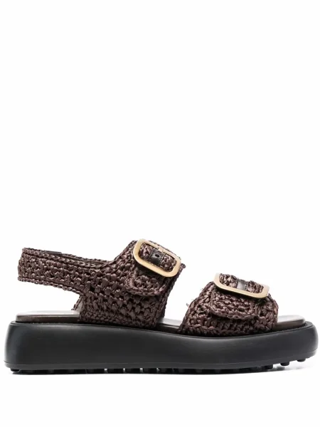 Chunky sandály Tod's hnědé
