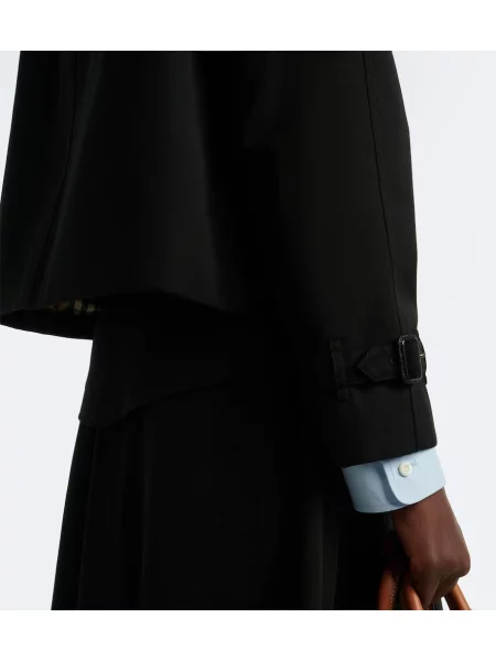 Geacă Burberry cu două rânduri de nasturi negru