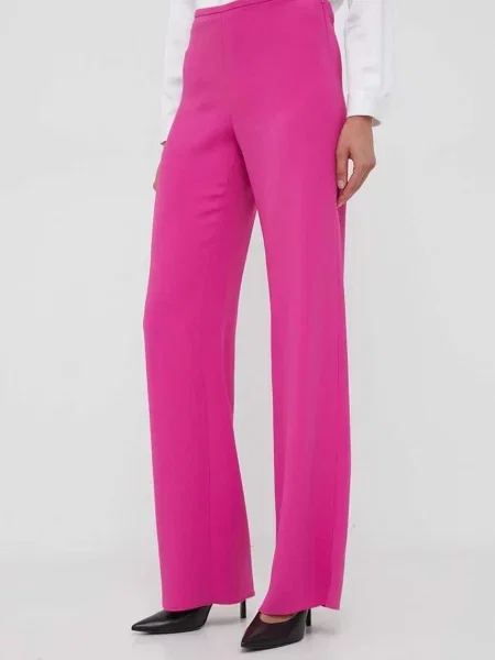Emporio Armani pantaloni femei lat medium waist roz