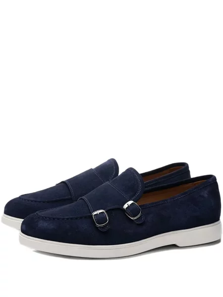 Loafersy Poche Paris niebieskie