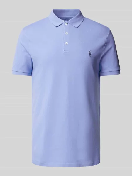 Koszulka polo Polo Ralph Lauren z siateczką niebieska