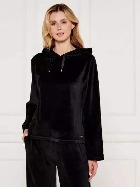 BOSS BLACK Hanorac Velluto negru
