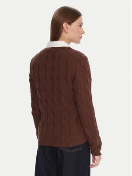 Tommy Hilfiger Pletena jopica rjava