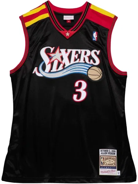 Cămașă Mitchell & Ness din jerseu negru
