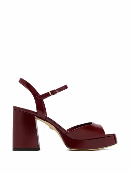 Sandale Sam Edelman din piele cu platformă de lac roșu