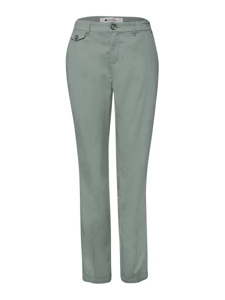 STREET ONE Pantaloni cu dungă mentă verde