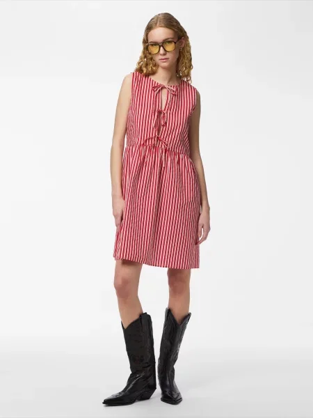 PIECES Rochie de vară PCJolly roșu intens alb