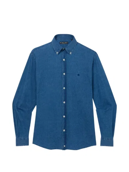 Cămașă Brooks Brothers cu broderie albastru